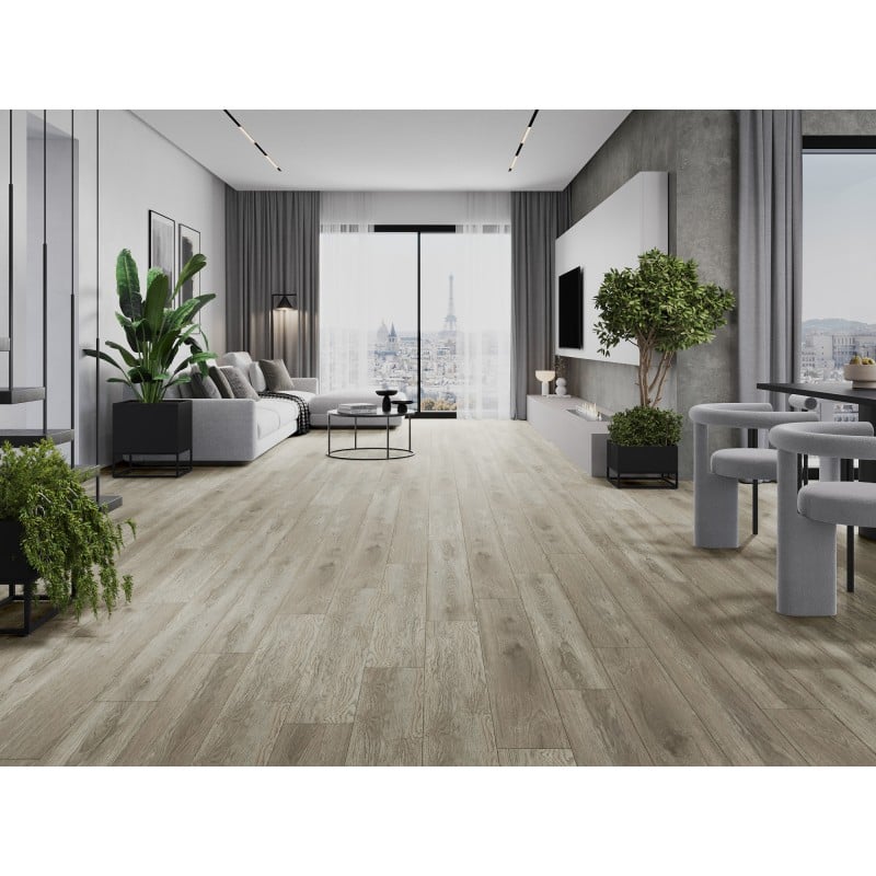 Mexen Sky Valley vinilinės plokštės 1240 x 182 mm SPC 6,5 mm, IXPE paklotas 1,5 mm, 4 V-Fuga, Ąžuolas
