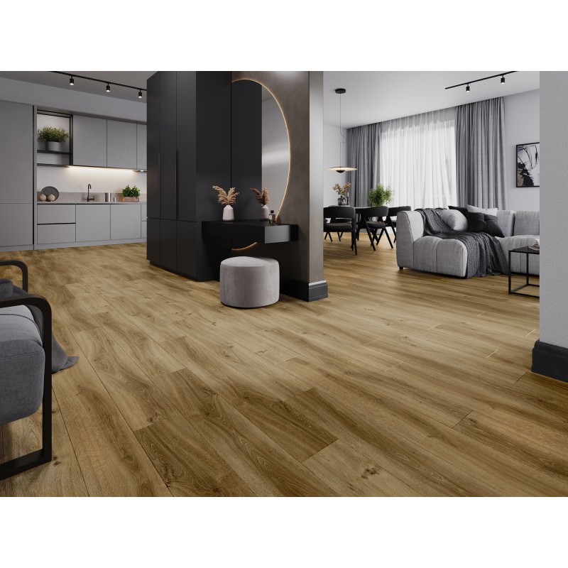 Mexen Amsterdam vinilinės plokštės 1240 x 182 mm SPC 6,5 mm, IXPE 1,5 mm, 4 V-Fuga, Ąžuolas - F1042-1240-182-505-4V1-01