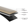 Mexen Mount Vernon Vinilo grindų lentelės 1240 x 182 mm SPC 6,5 mm, IXPE 1,5 mm paklotas, 4 pusių V formos griovelis,