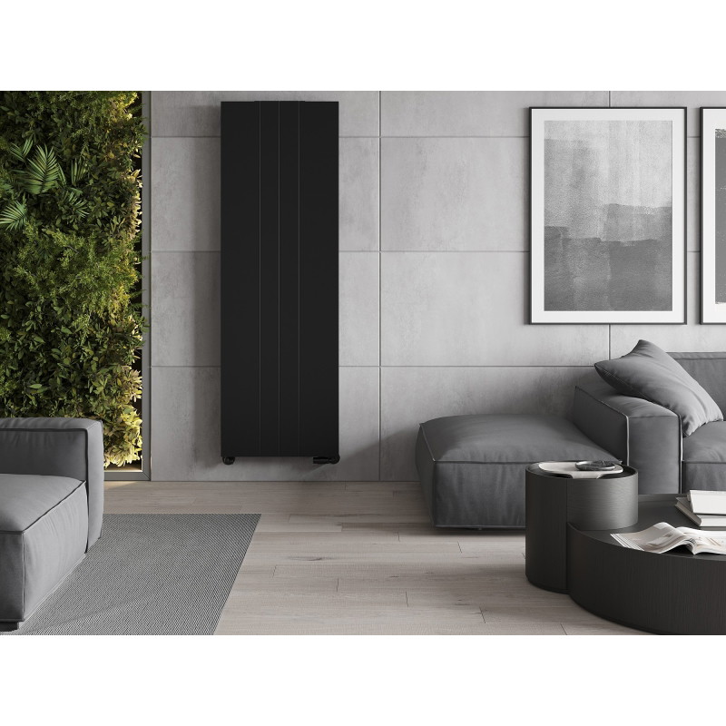 Mexen VS20SL Line plokščias radiatorius 1800 x 300 mm, apatinis centrinis prijungimas, 654 W, juodas - W6-180-030-70