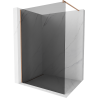 Mexen Kioto dušo siena Walk-in 90 x 200 cm, grafitas 8 mm, poliruotas varis - 800-090-101-65-40