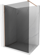 Mexen Kioto dušo siena Walk-in 110 x 200 cm, grafitas 8 mm, šlifuotas varis - 800-110-101-65-40