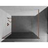 Mexen Kioto dušo sienelė Walk-in 120 x 200 cm, grafito 8 mm, šlifuota varis - 800-120-101-65-40