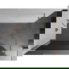 Mexen Kioto Walk-in dušo siena 140 x 200 cm, grafitas 8 mm, šlifuota varis - 800-140-101-65-40