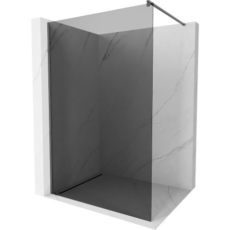Mexen Kioto dušo siena Walk-in 120 x 200 cm, grafito 8 mm, šlifuotas gun gray - 800-120-101-66-40