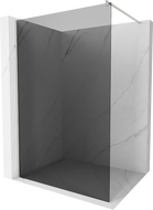 Mexen Kioto dušo sienelė Walk-in 70 x 200 cm, grafitas 8 mm, šlifuotas nikelis - 800-070-101-97-40