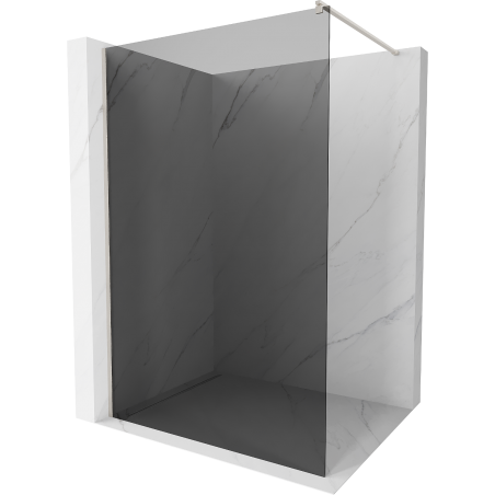 Mexen Kioto dušo sienelė Walk-in 90 x 200 cm, grafitas 8 mm, šlifuotas nikelis - 800-090-101-97-40