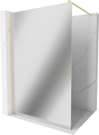 Mexen Kioto Walk-in dušo siena 70 x 200 cm, veidrodis 8 mm, auksu matinė - 800-070-101-55-50