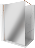 Mexen Kioto Walk-in dušo sienelė 100 x 200 cm, veidrodis 8 mm, šlifuota varis - 800-100-101-65-50