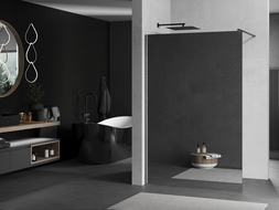 Mexen Kioto Walk-in dušo siena 100 x 200 cm, veidrodis 8 mm, gun gray šlifavimo - 800-100-101-66-50