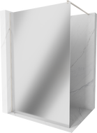 Mexen Kioto Walk-in dušo stiklas 70 x 200 cm, veidrodis 8 mm, šepečiu apdorotas nikelis - 800-070-101-97-50