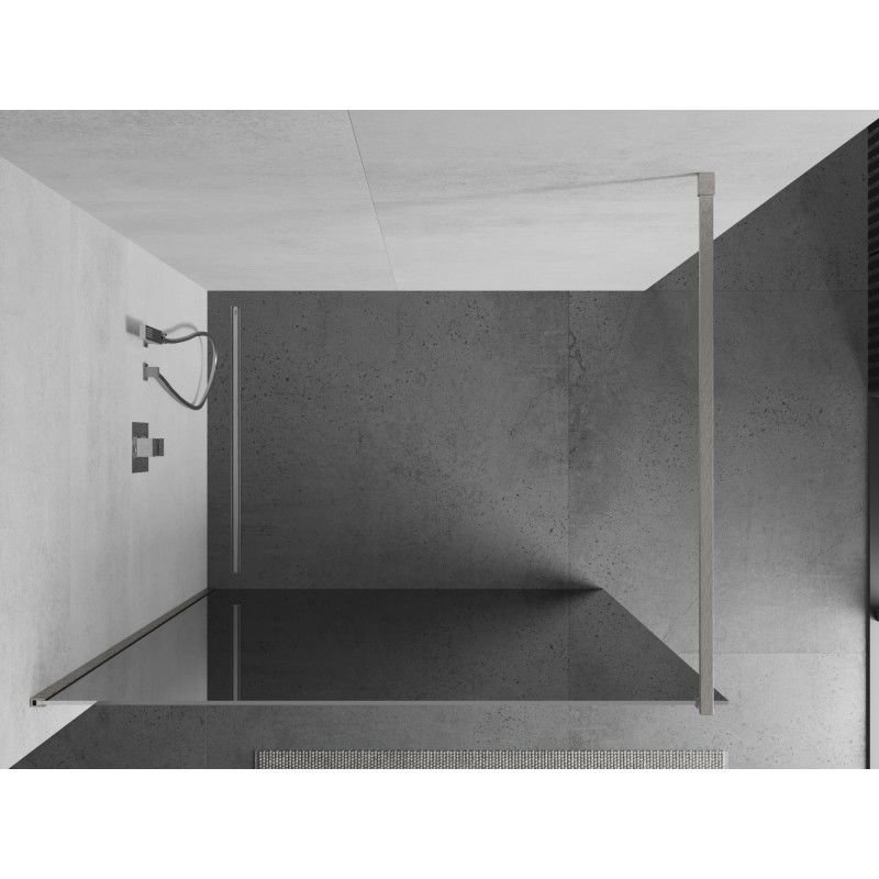 Mexen Kioto dušo siena Walk-in 90 x 200 cm, veidrodis 8 mm, šlifuotas nikeliuotas - 800-090-101-97-50