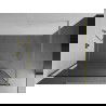 Mexen Kioto walk-in dušo sienelė 50 x 200 cm, juodas raštas 8 mm, šlifuota auksinė - 800-050-101-55-70