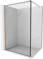 Mexen Kioto Walk-in dušo siena 60 x 200 cm, juodas raštas 8 mm, šlifuota varis - 800-060-101-65-70