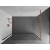 Mexen Kioto Walk-in dušo siena 80 x 200 cm, juodas raštas 8 mm, šlifuoto vario - 800-080-101-65-70
