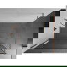 Mexen Kioto Walk-in dušo siena 140 x 200 cm, juodas raštas 8 mm, šlifuota varinė - 800-140-101-65-70