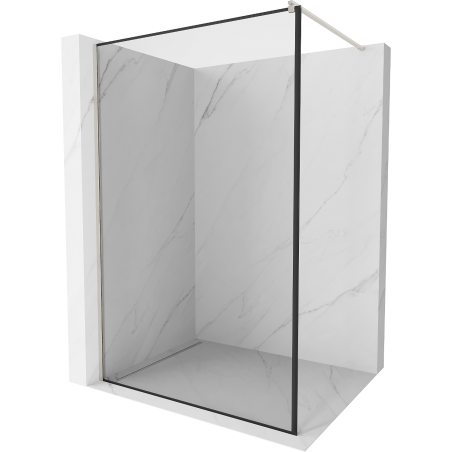 Mexen Kioto dušo siena Walk-in 150 x 200 cm, juodas raštas 8 mm, šlifuotas nikelis - 800-150-101-97-70