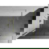 Mexen Kioto Dušo siena Walk-in 120 x 200 cm, juodas tinklelis 8 mm, šlifuotas auksinis - 800-120-101-55-77