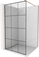 Mexen Kioto walk-in dušo siena 120 x 200 cm, juodas modelis 8 mm, išlyginimas - 800-120-101-65-77