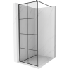 Mexen Kioto dušo siena Walk-in 80 x 200 cm, juodas raštas 8 mm, gun gray šlifuotas - 800-080-101-66-77