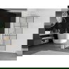 Mexen Kioto walk-in dušo sienelė 70 x 200 cm, juodas raštas 8 mm, šlifuotas nikelis - 800-070-101-97-77