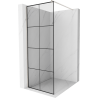 Mexen Kioto walk-in dušo sienelė 70 x 200 cm, juodas raštas 8 mm, šlifuotas nikelis - 800-070-101-97-77
