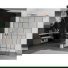 Mexen Kioto dušo siena Walk-in 70 x 200 cm, juodas raštas 8 mm, šlifuotas varis - 800-070-101-65-78