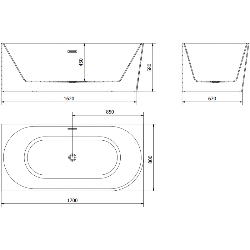Mexen Mia laisvai stovinti kampinė vonia, kairė 170 x 80 cm, balta, šepečiu valytas nikelis - 52691708000L-97