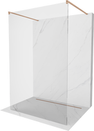 Mexen Kioto laisvas dušo ekranas 120 x 200 cm, skaidrus 8 mm, šlifuotas varis - 800-120-002-65-00