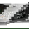 Mexen Kioto Walk-in dušo siena 110 x 200 cm, balta modelis 8 mm, gun gray šlifuota - 800-110-101-66-85