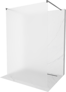 Mexen Kioto laisvai stovinti dušo pertvara 120 x 200 cm, šerkšnas 8 mm, gun gray šlifuota - 800-120-002-66-30