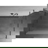 Mexen Kioto laisvai stovianti dušų siena 140 x 200 cm, matinė 8 mm, pilka šlifuota - 800-140-002-66-30