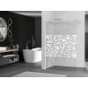 Mexen Kioto dušo siena Walk-in 70 x 200 cm, baltas raštas 8 mm, šlifuotas nikelis - 800-070-101-97-85