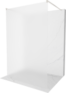 Mexen Kioto laisvai stovinti dušo sienelė 110 x 200 cm, šerkšnas 8 mm, šlifuota nikelio - 800-110-002-97-30