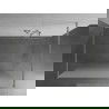 Mexen Kioto laisvo stovinčio dušo sienelė 110 x 200 cm, matinė 8 mm, šlifuotas nikelis - 800-110-002-97-30
