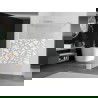 Mexen Kioto dušo sienelė Walk-in 110 x 200 cm, balta ornamentika 8 mm, šveitimas nikelio - 800-110-101-97-85