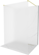 Mexen Kioto laisvai stovinti dušo sienelė 110 x 200 cm, matinis 8 mm, auksinis šlifuotas - 800-110-002-55-30