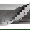 Mexen Kioto prusienos siena Walk-in 90 x 200 cm, balta tekstūra 8 mm, šlifuota varis - 800-090-101-65-97