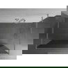 Mexen Kioto nepriklausoma dušo siena 130 x 200 cm, veidrodis 8 mm, šepečiu matinė nikeliu - 800-130-002-97-50