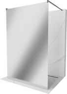 Mexen Kioto laisvai stovinti dušo sienelė 100 x 200 cm, veidrodis 8 mm, šlifuota gun gray - 800-100-002-66-50