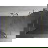 Mexen Kioto laisva dušo siena 130 x 200 cm, juodas modelis 8 mm, auksinio šlifavimo - 800-130-002-55-70