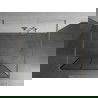 Mexen Kioto laisvai stovinti dušo sienelė 100 x 200 cm, juodas tinklelis 8 mm, auksinė šlifuota - 800-100-002-55-77