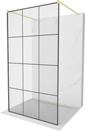 Mexen Kioto vonio siena, laisvai pastatoma 120 x 200 cm, juodas raštas 8 mm, auksinis šveitimas - 800-120-002-55-77
