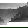 Mexen Kioto laisv standing dušo siena 160 x 200 cm, juodas raštas 8 mm, šlifuotas nikelis - 800-160-002-97-77
