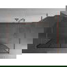 Mexen Kioto laisva dušo siena 150 x 200 cm, juodas modelis 8 mm, šlifuotas varis - 800-150-002-65-77