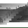 Mexen Kioto laisva dušo siena 100 x 200 cm, juodas raštas 8 mm, šovinio pilka šlifuota - 800-100-002-66-77