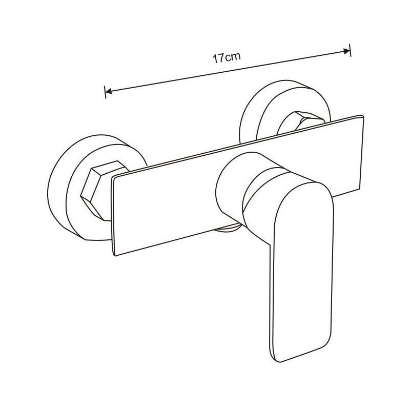 Mexen Sven dušas komplektas išorinis su lietaus dušu ir dušo maišytuvu Alfa, chromas - 745740262-00