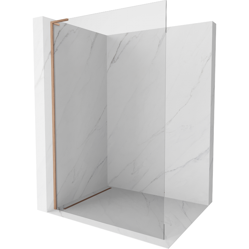 Mexen Kioto L dušo sienelė Walk-in 100 x 200 cm, skaidri, šepečiu apdailinta varinė - 800-100-103-65-00
