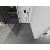 Mexen Kioto L Walk-in dušo siena 115 x 200 cm, skaidri, juoda - 800-115-103-70-00
