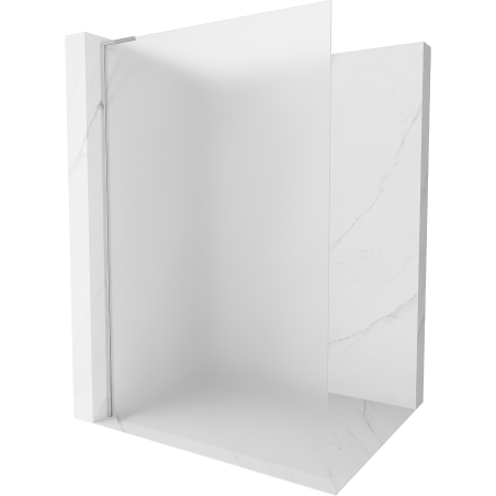 Mexen Kioto L vonios kambario pertvara Walk-in 70 x 200 cm, matinė, chromas - 800-070-103-01-30